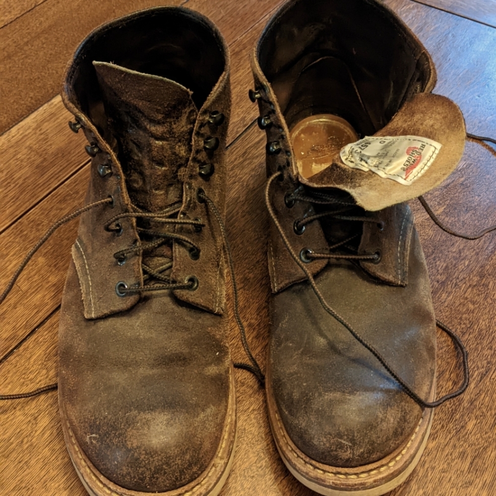 Redwing boots brown rough cut 4573 size 10.5